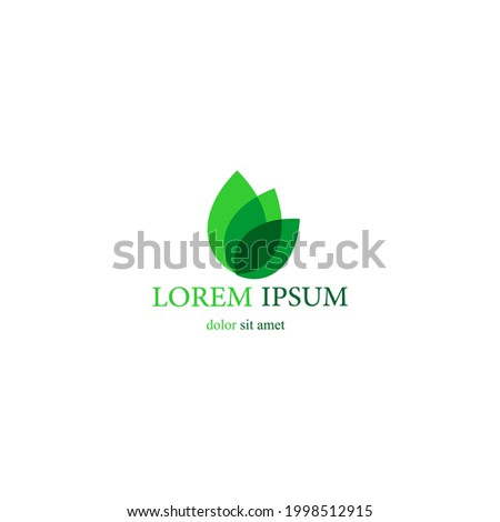 Green Leaf Icon Vector Illustrations