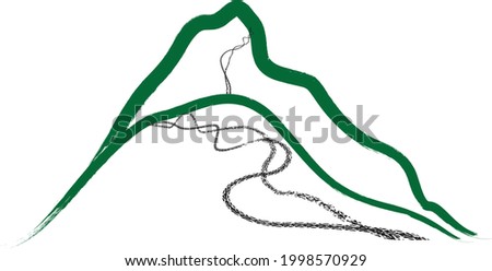 Downhill logo .Vector off road mountain . Textured Tire Track . Biking Design Element . Bike tread peaks silhouette . Mud splash grunge texture. Bicycle Tyre track banner 