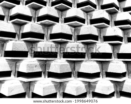a nice black and white background of the ventilation brick wall.