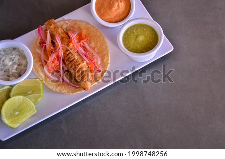 Taco de Pescado Mexican food Cenital