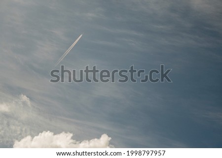 White clouds in the blue sky. Nature abstract background