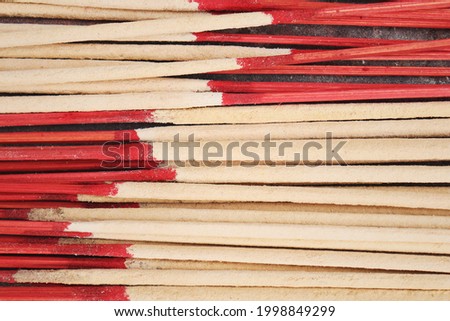 Brown indian incense aroma relaxation sticks  background or texture