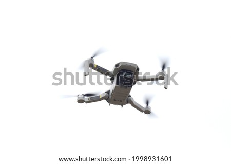 Unmanned aerial vehicle (drone) on a white background.