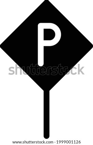 parking vector glyph flat icon