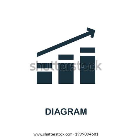 Diagram icon. Simple creative element. Filled monochrome Diagram icon for templates, infographics and banners