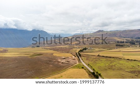 Gorgeous view of the road in the Peruvian Andes in Cusco. Peru