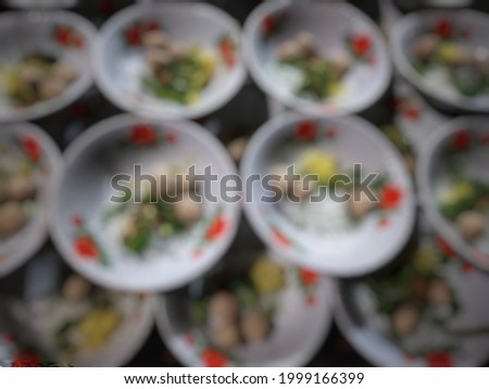 Defocused abstract background of meatballs