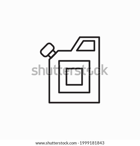 Gasoline canister icon.Gasoline canister icon. Linear logotype or sign for oil producing company. Vector illustration. Jerry can icon vector trendy design. canister flat vector icon