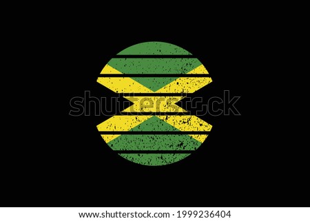 Grunge Style Flag of the Jamaica. It will be used t-shirt graphics, print, poster and Background.
