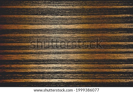 Luxury black, golden metal gradient background with distressed wooden parquet texture. Vector illustration