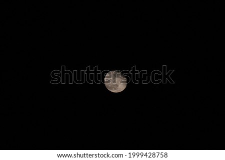 Full moon close up on black background