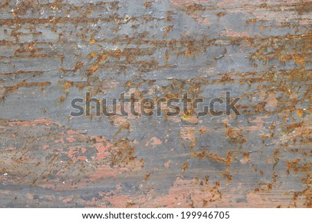 rust on grey background