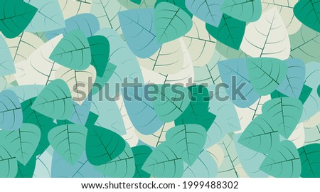 Green forest leaf flat design illustration
