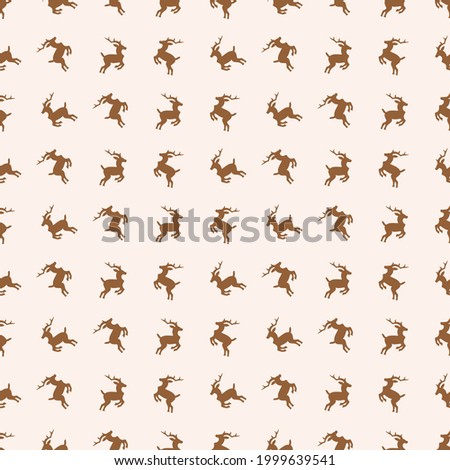 Seamless deer pattern for background, texture, packaging, gift wrapping, wallpaper, fabric pattern motif
