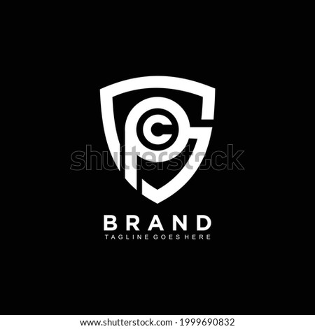GPC initial logo simple design concept for brand and other business