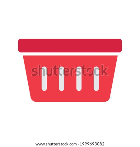 basket flat icon for apps and web sites