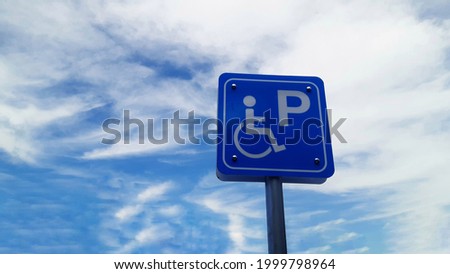 Reserved parking for Handicapped Only sign.Thailand.