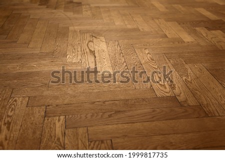 Detail of a parquet floor in a house