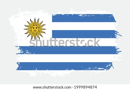 Uruguay Country Flag Splash Free Vector Illustration