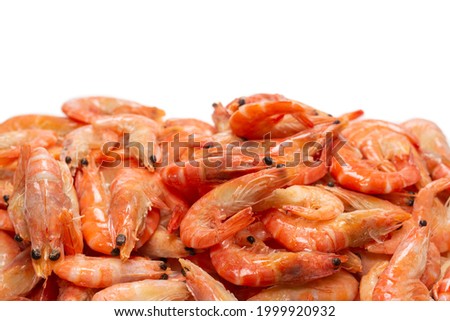 Shrimps isolated on a white background. 