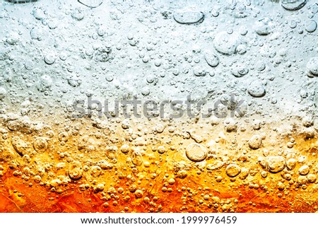 Design element. Beer bubbles macro ,Cola close-up 