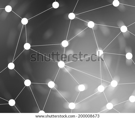 Gray Web Network Background Image
