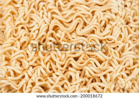 A block of dried Instant noodles