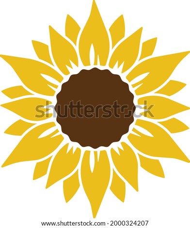 sunflower icon vector. Plant icon