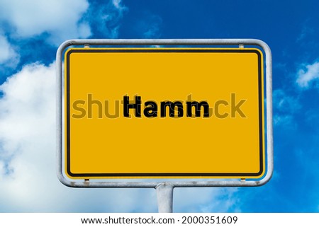 City Sign of Hamm in Germany 