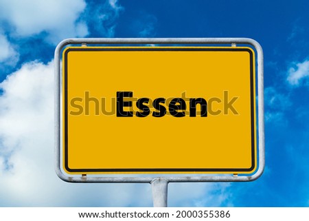 City Sign Essen in Germany 