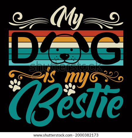 Premium Dog Design vector illustration format that are perfect for t-shirt, coffee mug, poster, cards, pillow cover, sticker, Canvas design, and Musk design.
