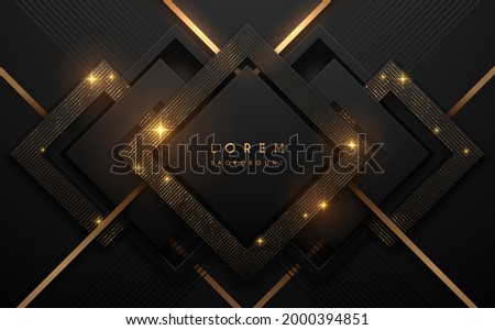 Abstract black and gold luxury background Royalty-Free Stock Photo #2000394851