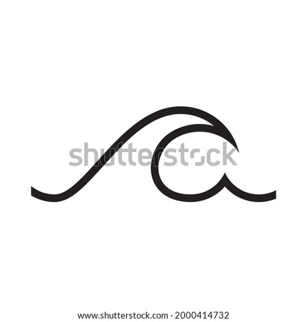 sea waves icon vector design template Royalty-Free Stock Photo #2000414732