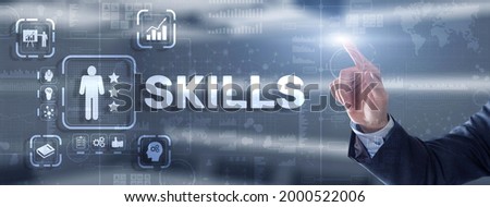 Skills Learning Personal development Finance Competency Business concept