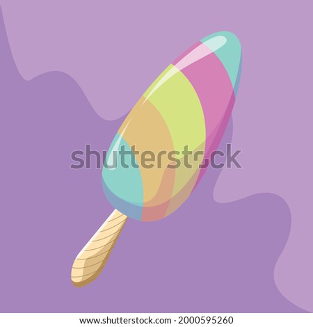 Colorful Ice Cream in Flat Design Vector Collection