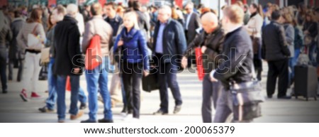 People banner background, intentionally blurred post production