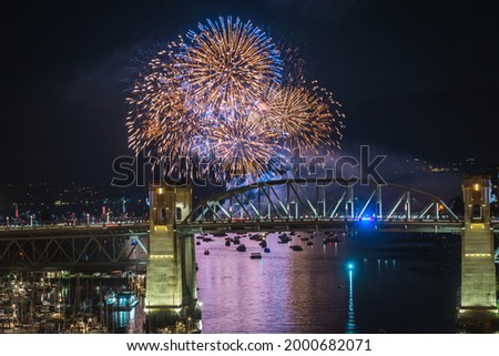 Vancouver Celebration of Light fireworks festival in English bay
