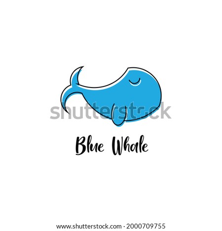 Blue Whale Logo Design Symbols