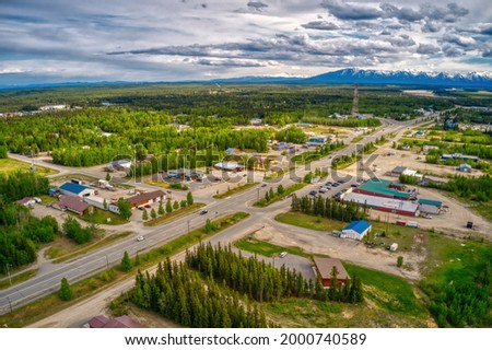 Aerial View of Delta Junction, Alaska in Summer