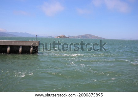 View of Pacific Ocean from San Francisco Fisherman's Wharf, San Francisco, CA, USA