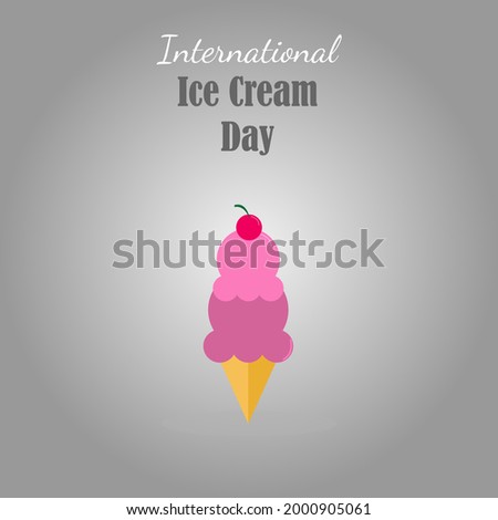 vector illustration, colorful fresh ice cream, international ice cream day, suitable for posters, greeting cards, backgrounds and banners