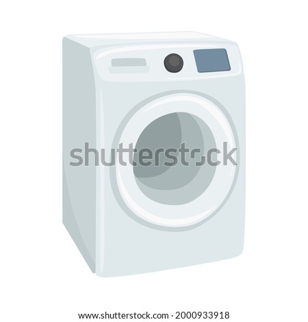 Wash Machine Sign Emoji Icon Illustration. Laundry Vector Symbol Emoticon Design Clip Art Sign Comic Style.