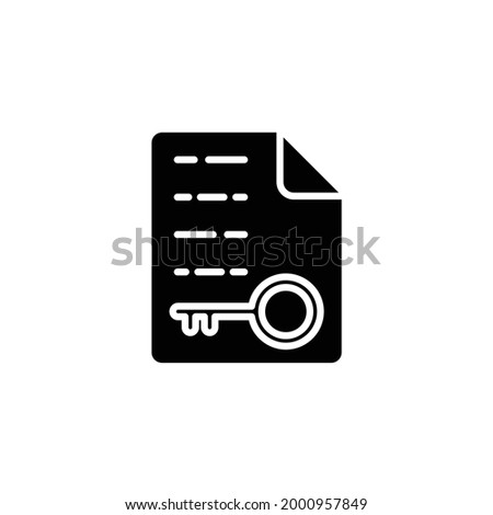 Document with security passcode icon