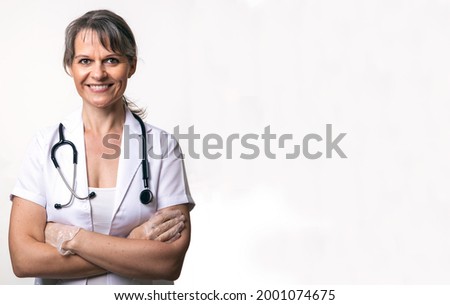 portrait of a middle aged female doctor
