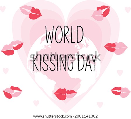 Vector design in flat style ko mir
kissing day on July 6th.