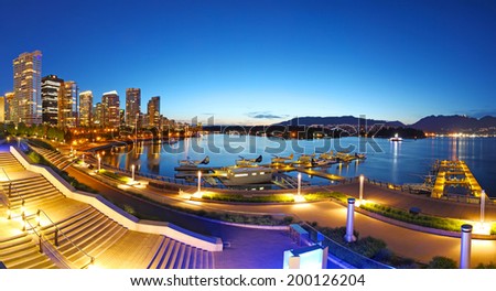 The city of Vancouver in Canada