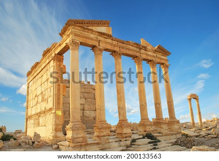Ancient Roman time town in Palmyra, Syria 