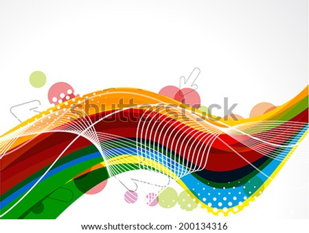 Abstract Colorful wave Background Vector illustration 