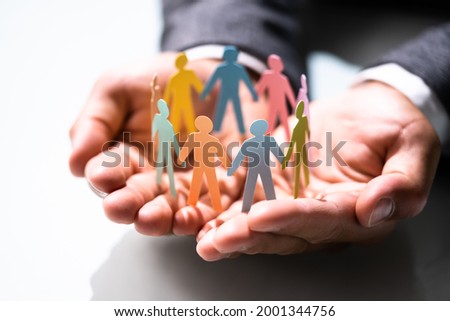 Diversity And Inclusion. Business Employment Leadership. People Silhouettes Royalty-Free Stock Photo #2001344756