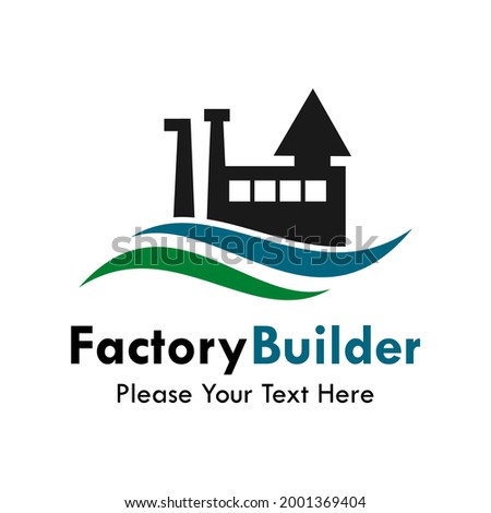 Factory building logo template illustration